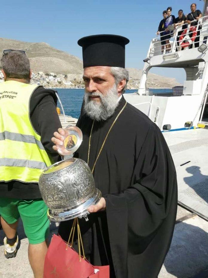 Υποδοχή της Κάρας της Οσίας Γαβριηλίας από τη Λέρο στη Ρόδο