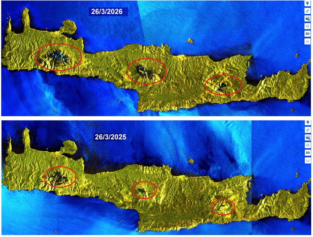 Εντυπωσιακή αύξηση της χιονοκάλυψης στα βουνά της Κρήτης