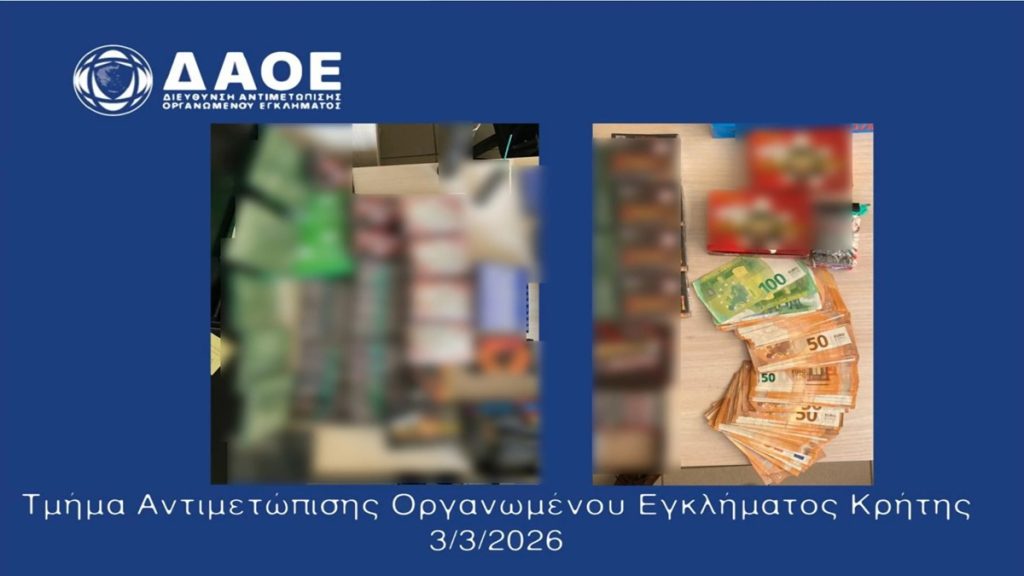 Ηράκλειο: Αστυνομική επιχείρηση του Τμήματος Οργανωμένου Εγκλήματος για τον ΟΠΕΚΕΠΕ – Δύο συλλήψεις για κροτίδες και όπλο