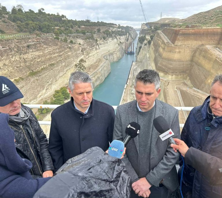 Στην τελική ευθεία τα έργα στη Διώρυγα της Κορίνθου – Χρ. Δήμας: «Σε πλήρη λειτουργία την 1η Ιουλίου»