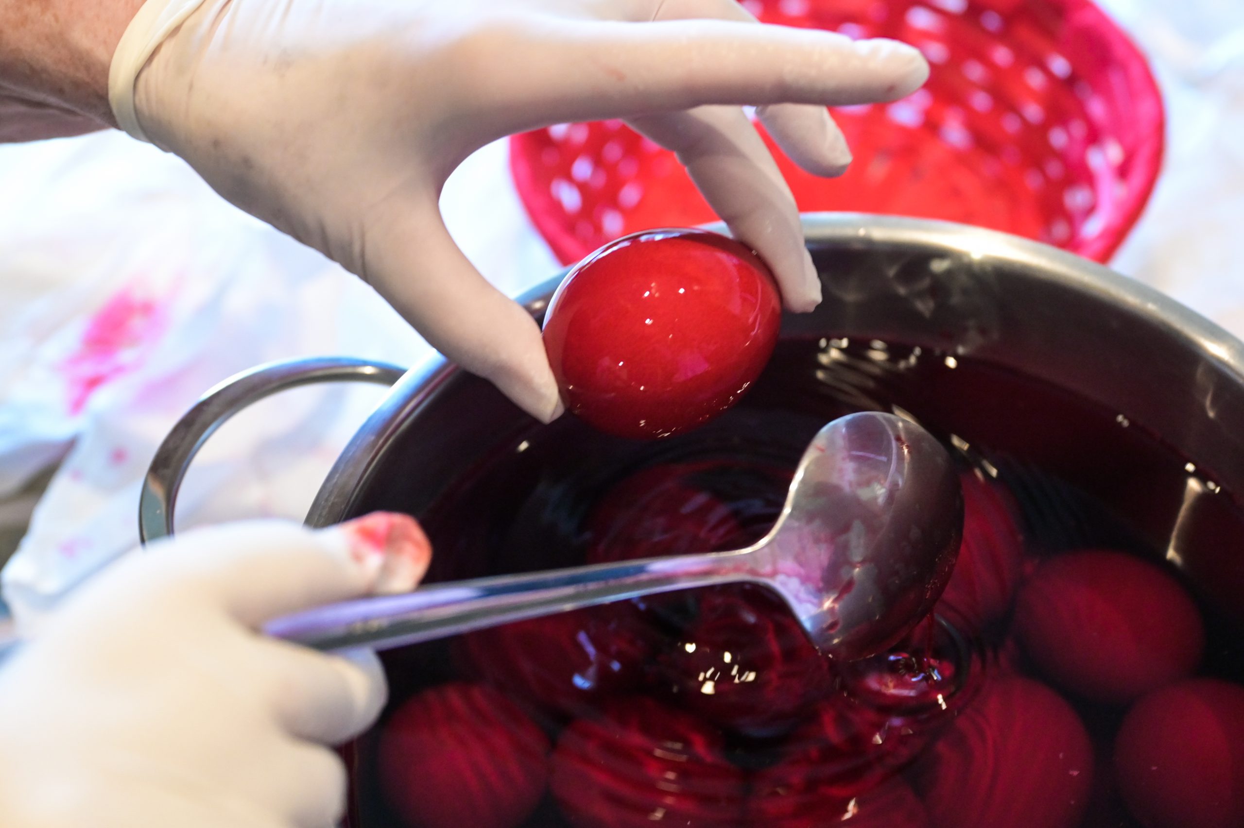 ΒΑΨΙΜΟ ΚΟΚΚΙΝΩΝ ΑΥΓΩΝ (ΔΗΜΗΤΡΑ ΚΟΥΤΡΑ Toklik/EUROKINISSI)