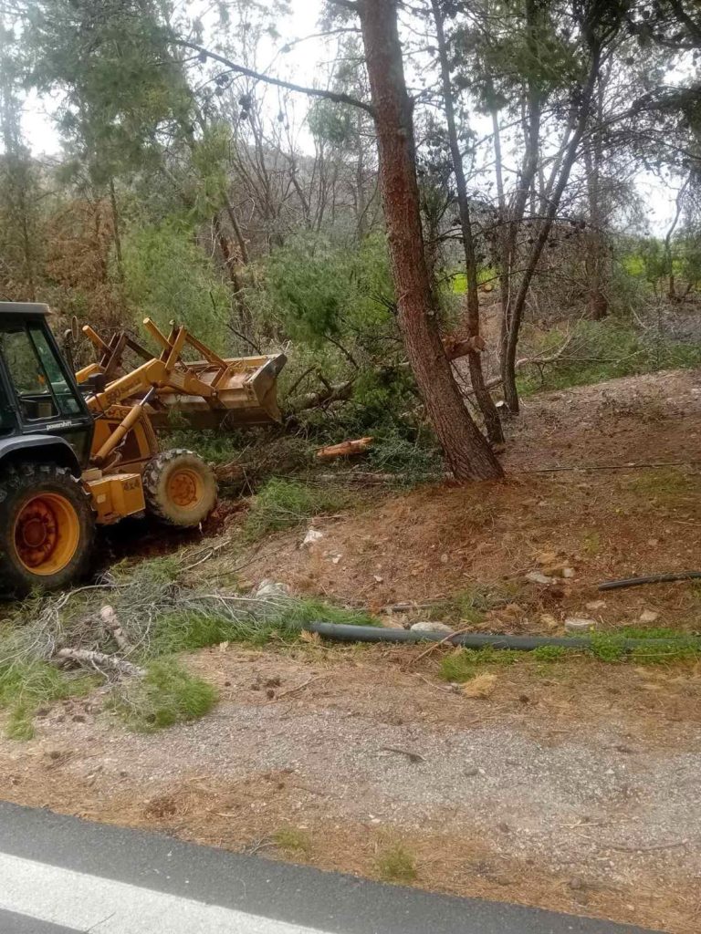 Θυελλώδεις άνεμοι στο Λασίθι: Ανατροπή νταλίκας, ζημιές σε θερμοκήπιο και πτώση δέντρων