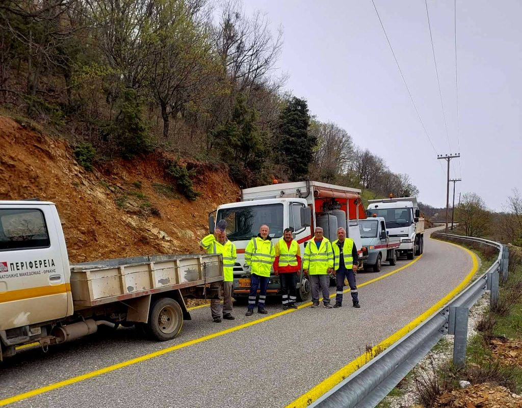 Ροδόπη: Εργασίες διαγράμμισης στο οδικό δίκτυο του ορεινού όγκου
