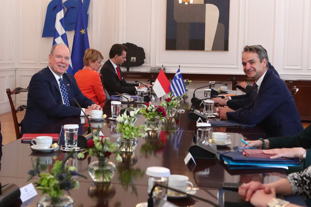 Συνάντηση του πρίγκιπα Αλβέρτου Β’ του Μονακό με τον Πρωθυπουργό