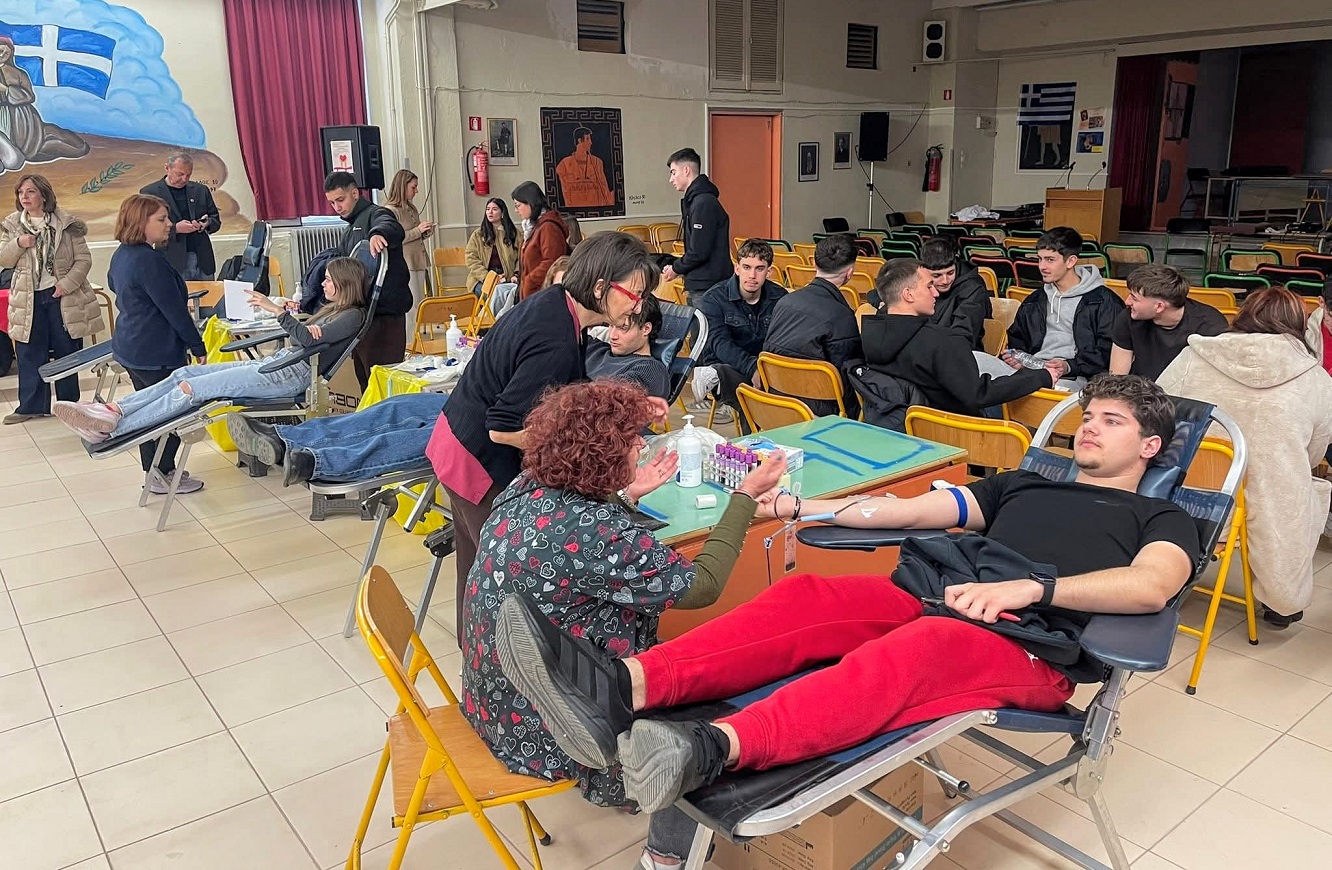 Βραβεύτηκε και φέτος η εθελοντική αιμοδοσία του 3ου Πειραματικού ΓΕΛ Κομοτηνής
