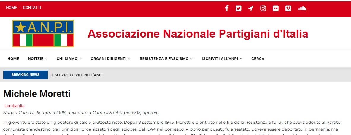 Μικέλε Μορέτι: O παρτιζάνος ποδοσφαιριστής που «σφύριξε τη λήξη» στη ζωή του Μπενίτο Μουσολίνι