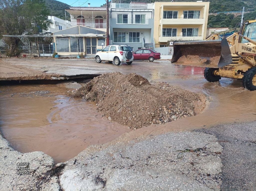 Χίος: Το λιμανάκι του Εμπορειού κτύπησε η κακοκαιρία Erminio