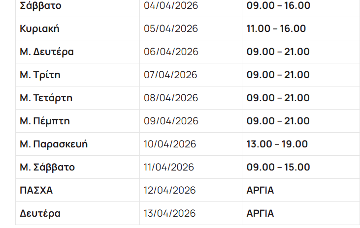 Σε ισχύ το εορταστικό ωράριο των καταστημάτων – Πώς θα λειτουργήσουν τα σούπερ μάρκετ