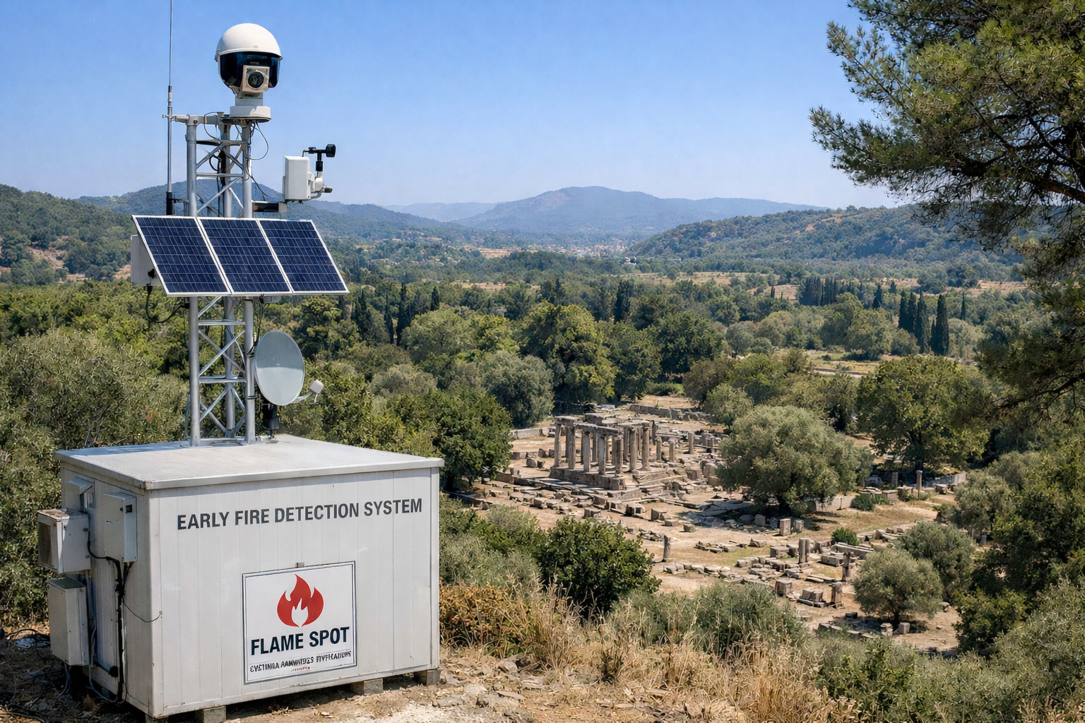 Σταθμός έγκαιρου εντοπισμού πυρκαγιάς στην Αρχαία Ολυμπία