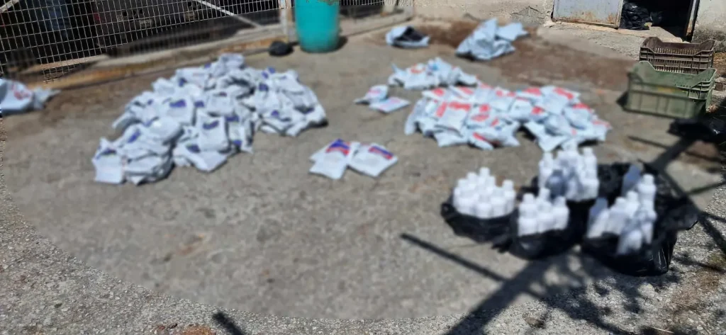 Αστυνομική επιχείρηση σε Θεσσαλονίκη, Ημαθία, Ξάνθη: Εξαρθρώθηκαν 2 εγκληματικές οργανώσεις-Κατασχέθηκαν 14 τόνοι λιπασμάτων και βιοδιεγερτών