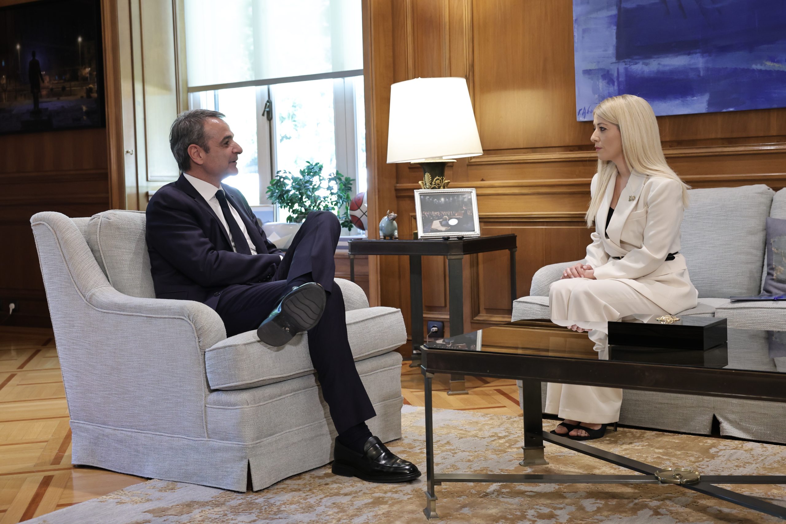 Μητσοτάκης στην Πρόεδρο της Βουλής των Αντιπροσώπων της Κύπρου: Πιο ισχυροί από ποτέ οι δεσμοί μας