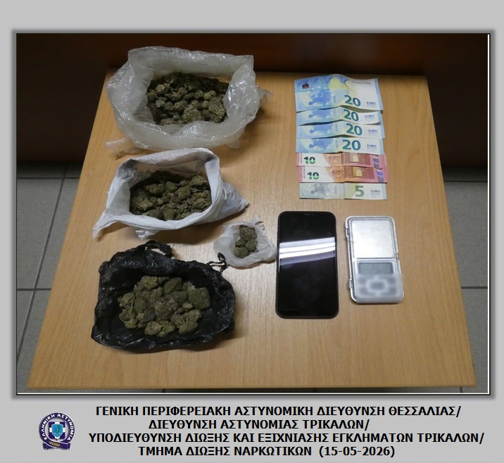 Τρίκαλα: Στα “πράσα” ανήλικος και 18χρονος για διακίνηση και πώληση χασίς