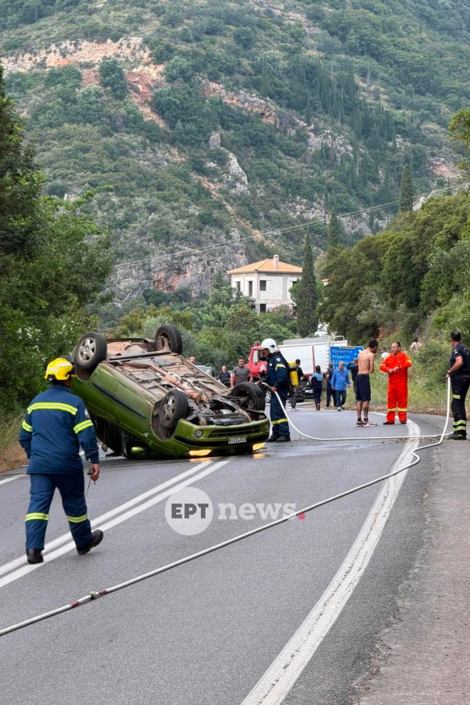 Μεσσηνία: Αυτοκίνητο ντελαπάρισε έξω από την Καρδαμύλη – Έκλεισε ο δρόμος προς Αρεόπολη