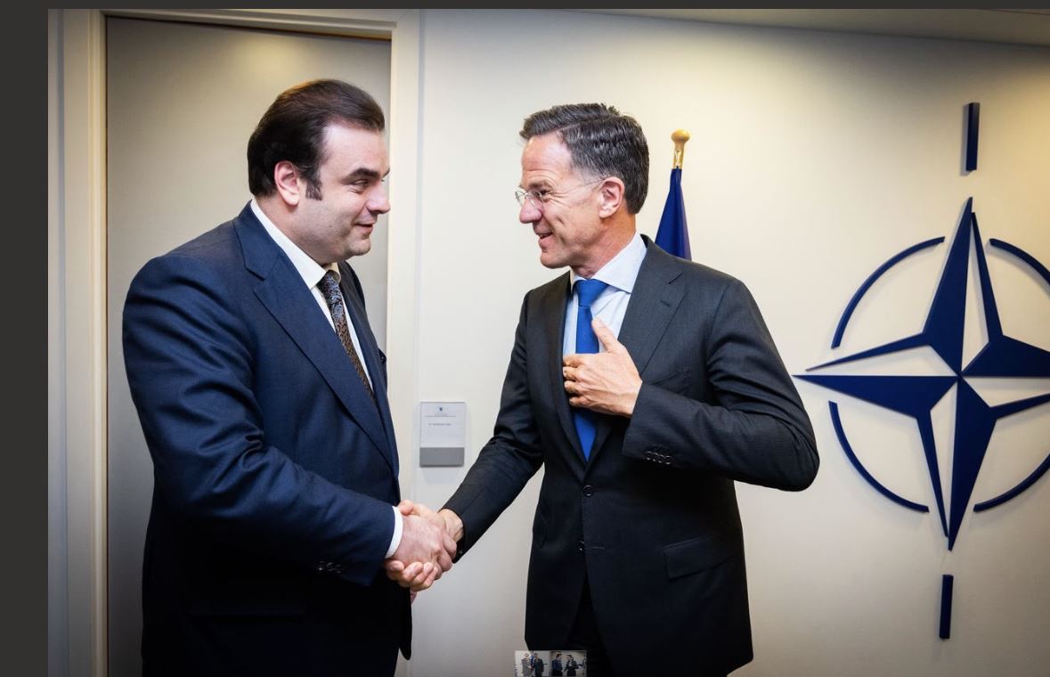 Συνάντηση Πιερρακάκη με τον Γενικό Γραμματέα του ΝΑΤΟ, Μαρκ 