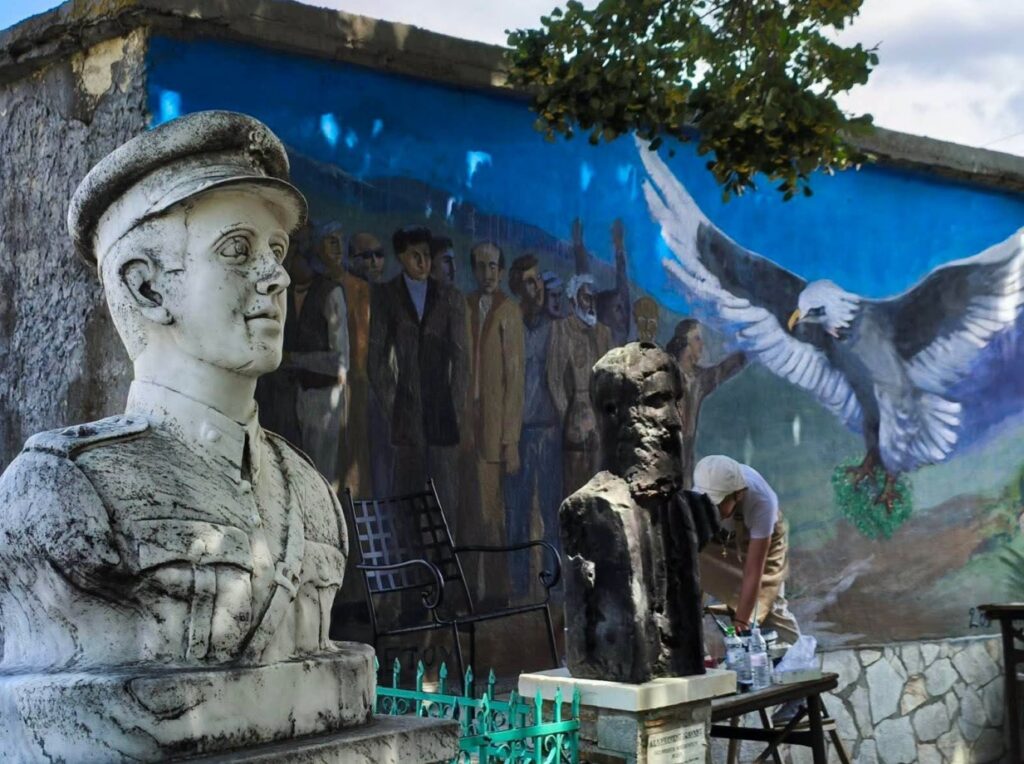 Αετός Αμυνταίου: Τοιχογραφία στη μνήμη των 16 εκτελεσθέντων από τους Ναζί