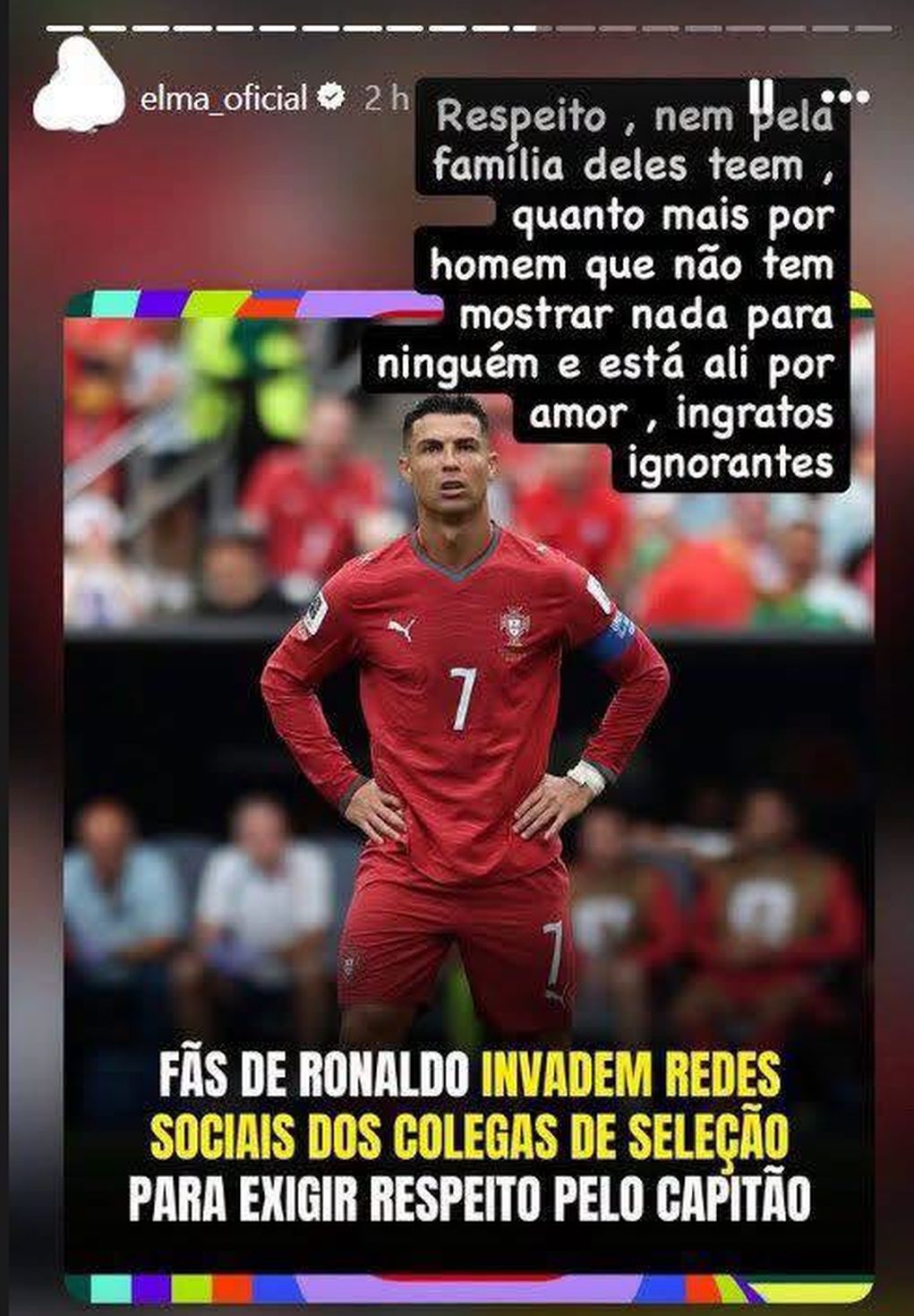 elma-aveiro-instagram-story-2026 Μουντιάλ 2026 – Η αδελφή του Ρονάλντο περνά στην επίθεση: «Αχάριστοι και αδαείς»
