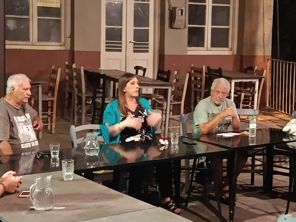 Η Ζωή Κωνσταντοπούλου στο πλευρό των κατοίκων για το νερό σε Άγιο Βλάσιο και Άνω Λεχώνια