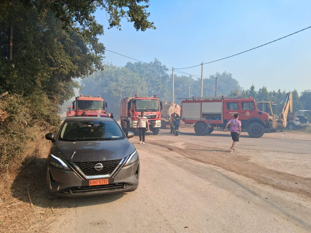 Σε ύφεση η φωτιά στη Βάρδα Ηλείας