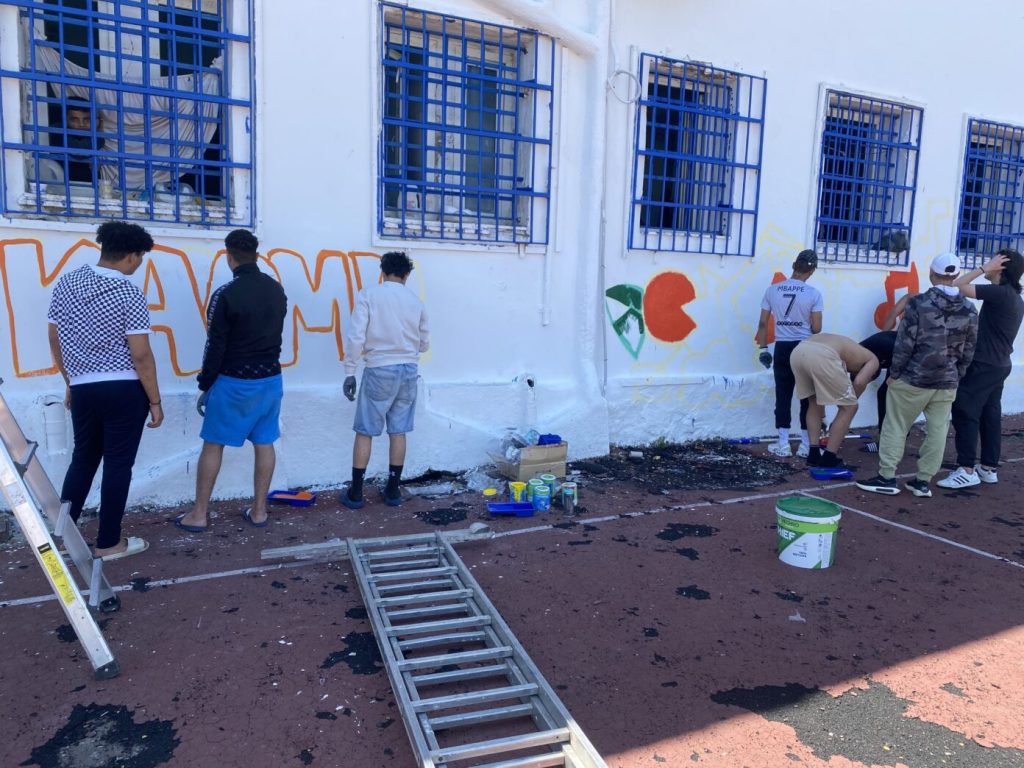 Από την εγκατάλειψη στην αναβάθμιση ο προαύλιος χώρος των Φυλακών Ανηλίκων Κασσαβέτειας