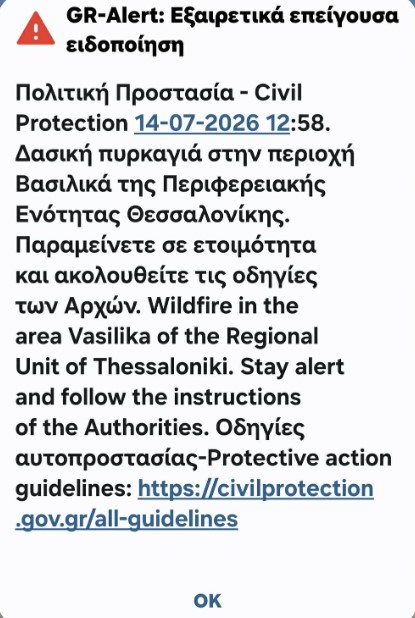 Θεσσαλονίκη: Πυρκαγιά στα Βασιλικά – Επιχειρούν και εναέριες δυνάμεις, ήχησε το 112