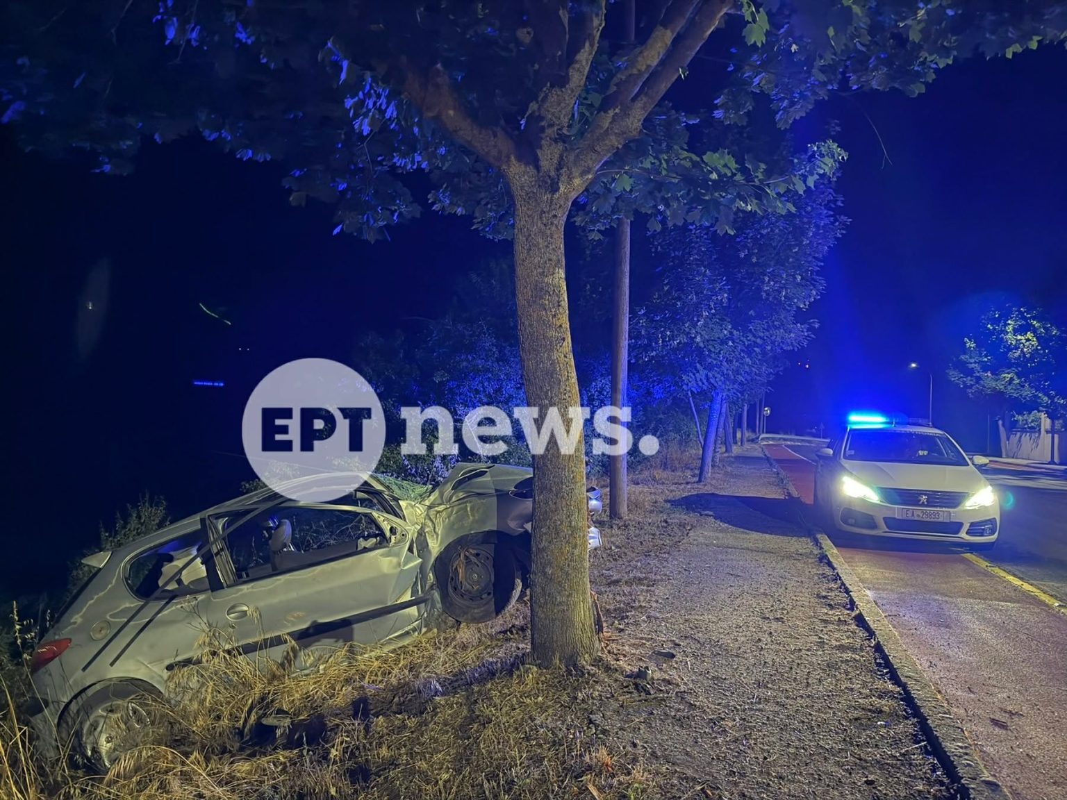 Άργος Ορεστικό: «Άγιο» είχε 19χρονος οδηγός – Έπεσε σε δέντρο και σώθηκε από γκρεμό