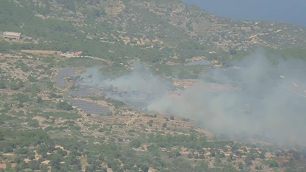 Υπό μερικό έλεγχο η φωτιά στα Μεστά της Χίου Υπό μερικό έλεγχο η φωτιά στα Μεστά της Χίου