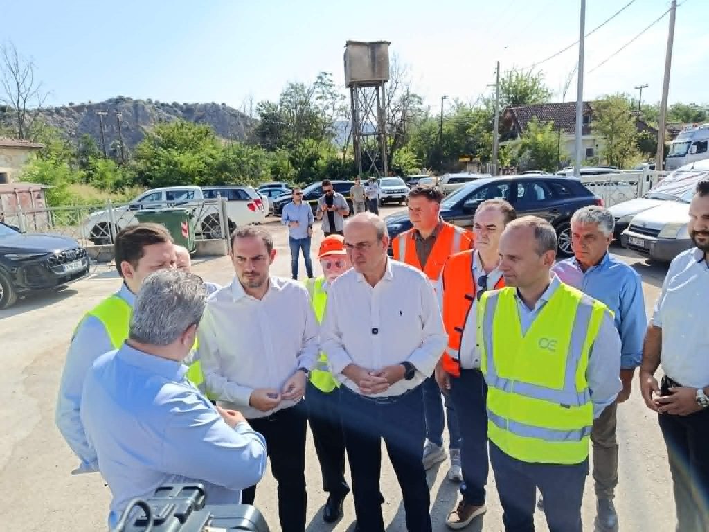 Εγκαίνια της νέας γέφυρας του Αλμυρού από Κωστή Χατζηδάκη και Χρίστο Δήμα και αυτοψίες σε Φάρσαλα και Δομοκό