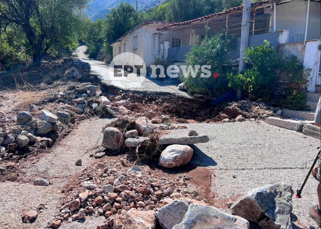Μάνη: Εικόνες καταστροφής μετά τις πλημμύρες – Πάνω από 100 αυτοκίνητα εγκλωβίστηκαν στο Οίτυλο