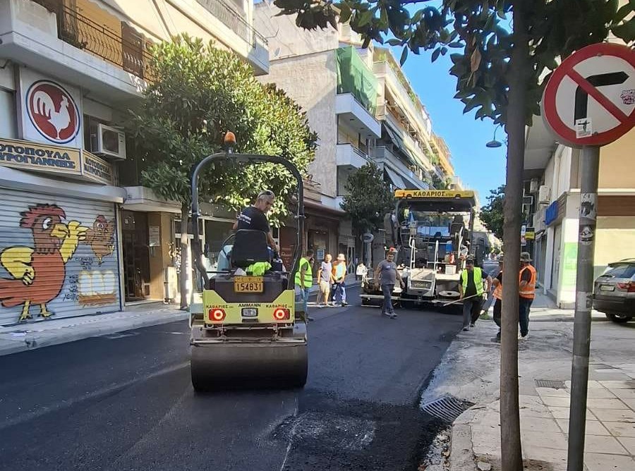 Δήμος Λαρισαίων: Ολοκληρώθηκαν οι εργασίες ασφαλτόστρωσης στην οδό Παναγούλη