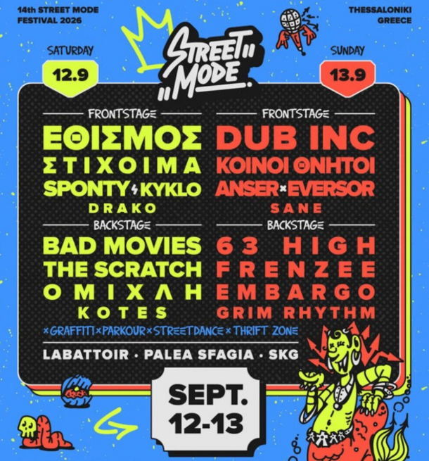 Θεσσαλονίκη: Το Street Mode Festival επιστρέφει στις 12 και 13 Σεπτεμβρίου