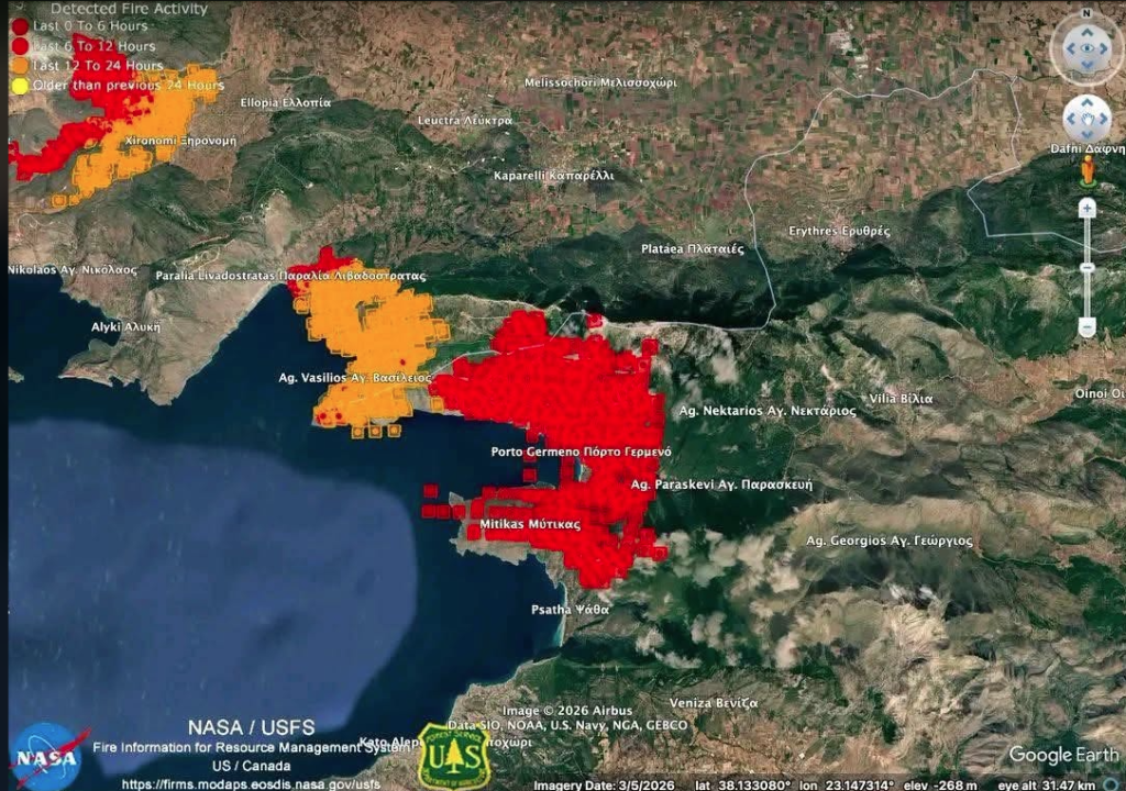 Φλόγες από τη Βοιωτία στην Αττική: Σηκώθηκαν τα εναέρια μέσα στο Πόρτο Γερμενό – Επιχειρούν εννέα Canadair και τέσσερα ελικόπτερα
