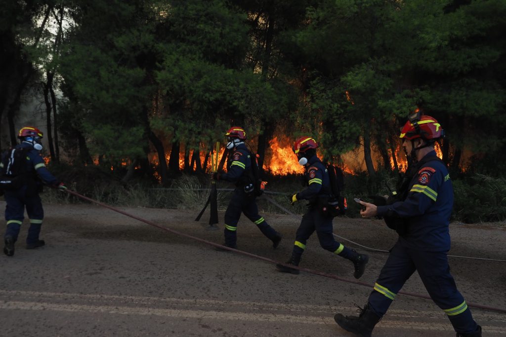 Πυρκαγιά στη Μακρυκάπα Εύβοιας: Μήνυμα 112 για απομάκρυνση από Τριάδα προς Ψαχνά