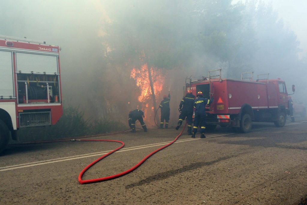 Πυρκαγιά στη Μακρυκάπα Εύβοιας: Μήνυμα 112 για απομάκρυνση από Τριάδα προς Ψαχνά