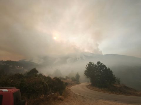 Αφίδνες: Ενισχύθηκαν οι δυνάμεις στην πυρκαγιά στη Δροσοπηγή – Ήχησε το 112, διεκόπη η κυκλοφορία