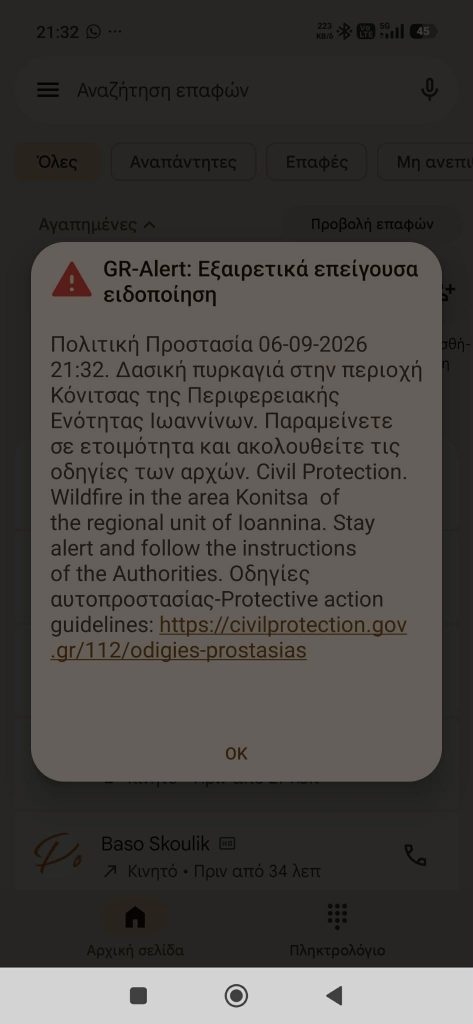 Κόνιτσα: Μαίνεται ανεξέλεγκτη η πυρκαγιά στο πυκνό δάσος – «112» για ετοιμότητα