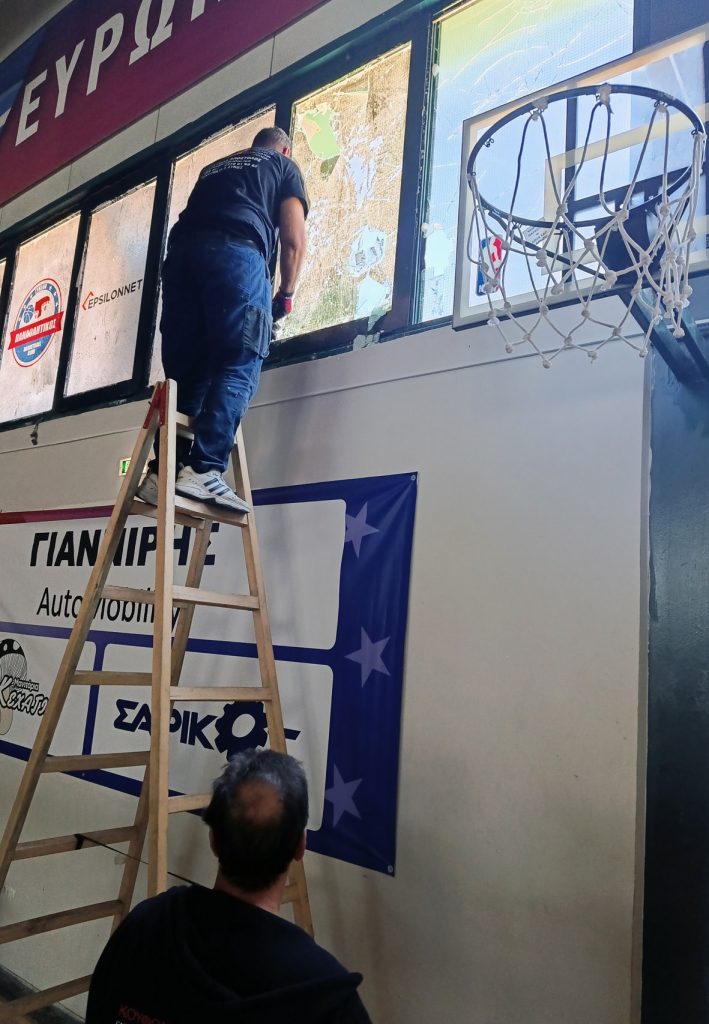 Διπλός στόχος βανδάλων το Κλειστό Γυμναστήριου του 1ου ΓΕΛ Συκεών στον δήμο Νεάπολης-Συκεών