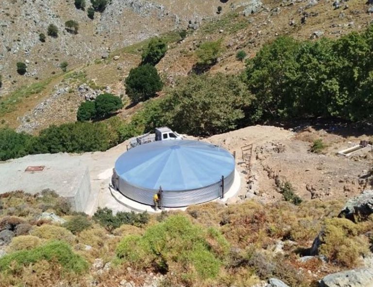 Χανιά: Νέα μεταλλική δεξαμενή 500 τόνων για την υδροδότηση του Καλλικράτη Σφακίων