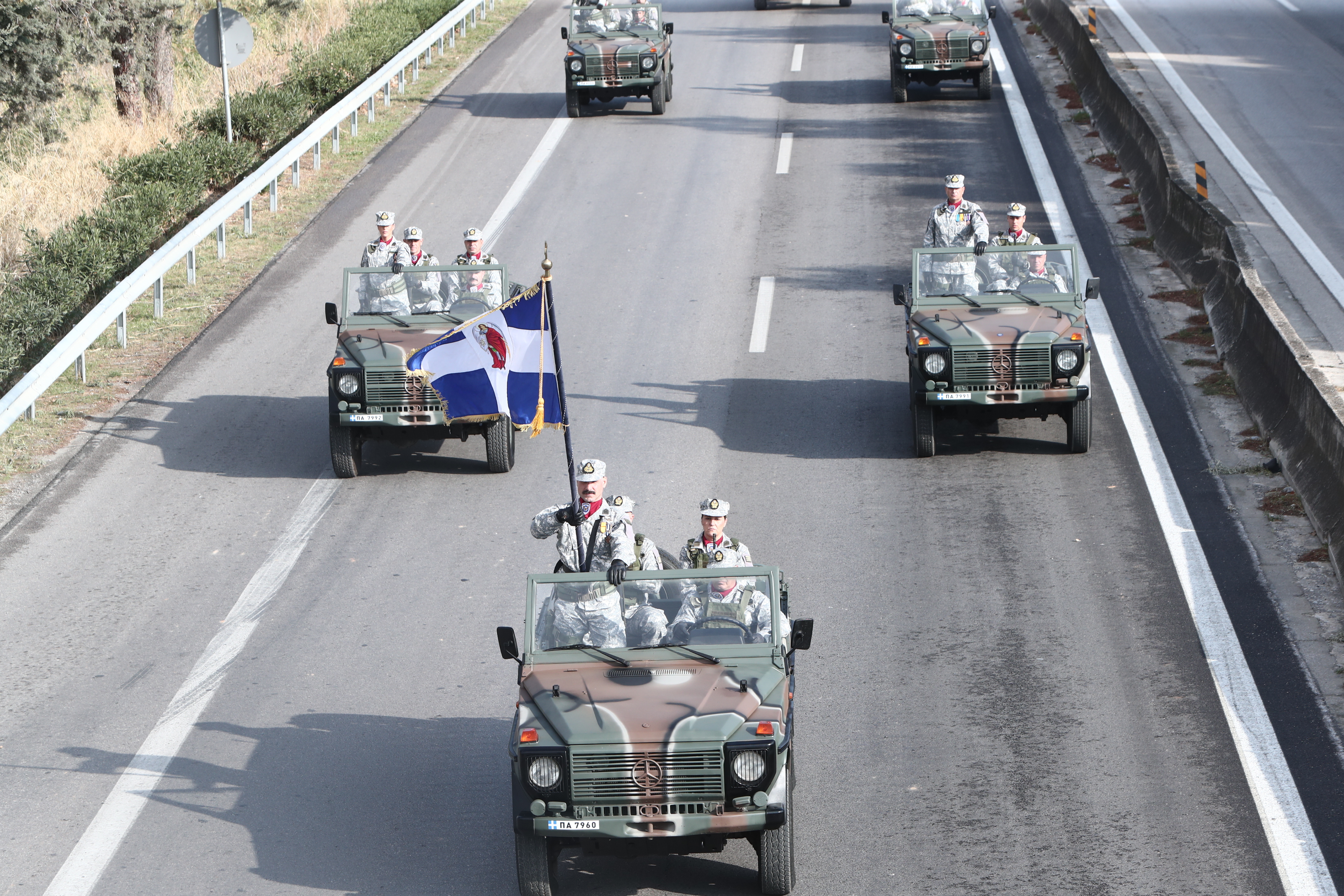 Πρόβα για τη μεγάλη στρατιωτική παρέλαση της 28ης Οκτωβρίου  στη Θεσσαλονίκη