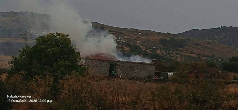Λέσβος: Πυρκαγιά σε σταβλική εγκατάσταση στην Αγία Παρασκευή