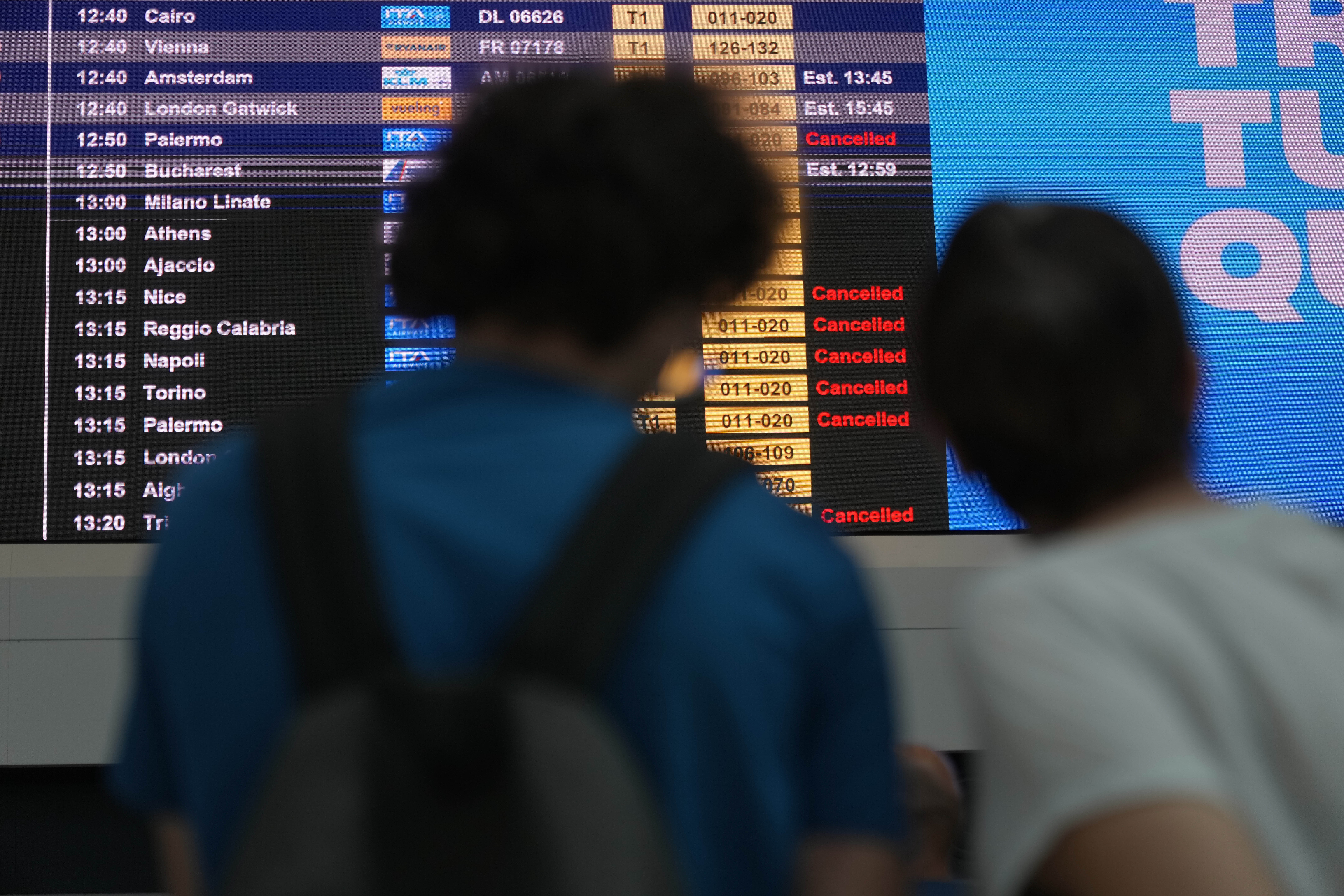Ιταλία: Χάος στις πτήσεις – Ακυρώσεις και καθυστερήσεις λόγω βλάβης στο κεντρικό σύστημα ελέγχου εναέριας κυκλοφορίας