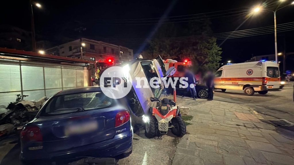 Καστοριά: Αυτοκίνητο αναποδογύρισε σε προαύλιο συνεργείου μηχανών – Απεγκλωβίστηκαν μητέρα και παιδί