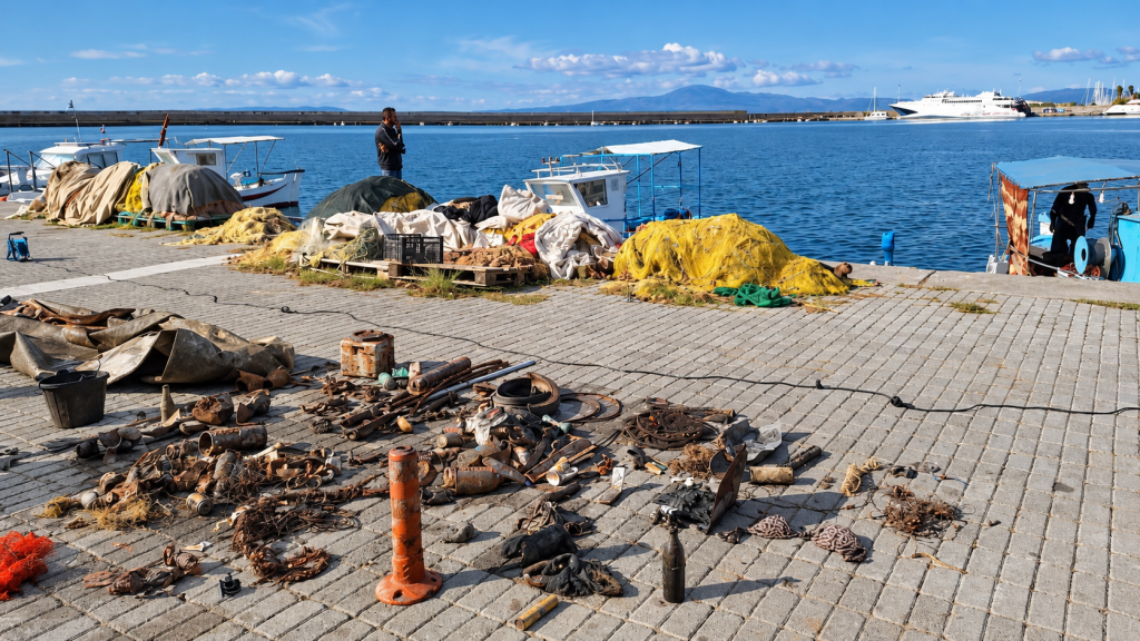 Καλαμάτα: Μηχανάκι ποδήλατο και κινητά ανέσυραν δύτες από τον βυθό του λιμανιού